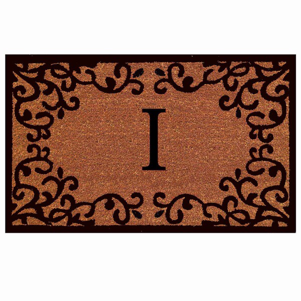 Calloway Mills Monogram Door Mat, Natural, Black, 24 in W x 36 in L 180022436I - main